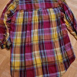 Womens plaid pull over